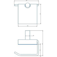 Держатель для туалетной бумаги Haiba HB8403-7, цвет чёрный матовый - фото 2