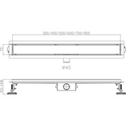 Трап Haiba 70 см HB94700, нержавеющая сталь, сатин - фото 2