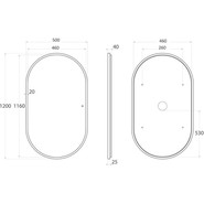Зеркало Art&Max Bari Led 120 см AM-Bar-500-1200-DS-F-White - фото 6