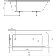 Ванна акриловая Azario Bella 175x70 см AV.0020175, Размер - мм: 1750х700 - фото 5