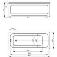 Ванна акриловая Azario Bella 180x80 см AV.0020180, Размер - мм: 1800х800 - фото 5