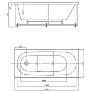 Ванна акриловая Azario Felisa 170x70 см AV.0040170, Размер - мм: 1700х700 - фото 4