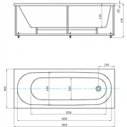 Ванна акриловая Azario Felisa 180x80 см AV.0040180, Размер - мм: 1800х800 - фото 4