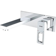 Смеситель для раковины настенный Gappo Futura G1017-12, белый/хром - фото 