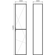 Пенал подвесной Comforty Мерано 35 см, белый/дуб дымчатый - фото 5