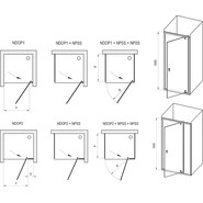 Душевая дверь Ravak Nexty NDOP2 100 см 03OA0300Z1, чёрный/прозрачное - фото 6