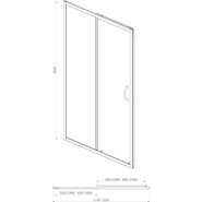 Душевая дверь Azario Milton 120 см AZ-ND6121 1200, хром/прозрачное - фото 3