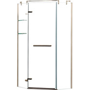 Душевое ограждение Azario Montreal AZ-NWG3231 100х100 см (стекло 8 мм) золото/прозрачное - фото 2
