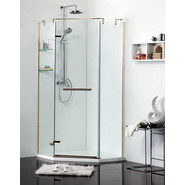 Душевое ограждение Azario Montreal AZ-NWG3231 90х90 см (стекло 8 мм) золото/прозрачное - фото 3