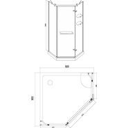 Душевое ограждение Azario Montreal AZ-NWG3231 90х90 см (стекло 8 мм) золото/прозрачное - фото 4