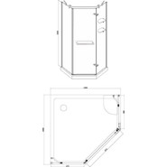 Душевое ограждение Azario Montreal AZ-NWG3231 100х100 см (стекло 8 мм) золото/прозрачное - фото 4