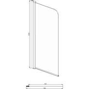 Шторка для ванны Azario Merrit 70х150 см NF6211, хром/прозрачное - фото 4
