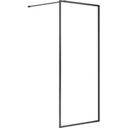 Душевая перегородка Azario Richmond Walk-in 100 см AZ-NAG 6310 1000 Black с кронштейном в комплекте, черный/прозрачное, Размер - мм: 1000 - фото 