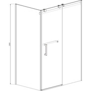 Душевое ограждение Azario Vancouver AZ-NKF1131 L 120х80 см (стекло 8 мм) алюминий/прозрачное - фото 4