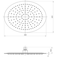 Верхний душ Lemark 300x225 мм LM9484S, полированная сталь - фото 3