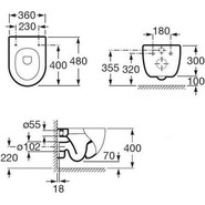 Унитаз подвесной Roca Meridian New 48 см (укороченный) 346248000 - фото 6
