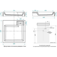 Раковина над стиральной машиной Azario Slim 60 см CS00078302 - фото 4