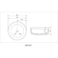 Раковина-чаша Abber Bequem 40 см AC2103MB, черный матовый - фото 4