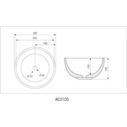Раковина-чаша Abber Bequem 36 см AC2105 - фото 4