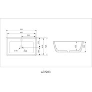 Раковина-чаша Abber Rechteck 50 см AC2203 - фото 5