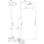Душевая стойка Haiba HB24815, сталь - фото 5
