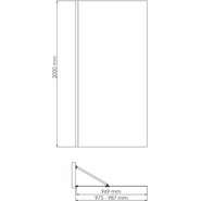 Душевая перегородка WasserKraft Aisch 100 см 55W44, золото/прозрачное - фото 3