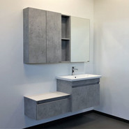 Тумба подвесная с раковиной Comforty Осло 70ПД 70 см, бетон светлый - фото 4