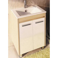 Тумба напольная с раковиной Comforty Тулуза 60D см, белый/сосна лоредо - фото 