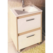 Тумба напольная с раковиной Comforty Тулуза 60 см, белый/сосна лоредо - фото 