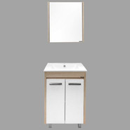 Тумба напольная с раковиной Comforty Тулуза 60D см, белый/сосна лоредо - фото 3