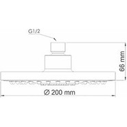 Верхний душ WasserKraft 200x200 мм A029 - фото 3