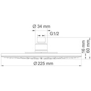 Верхний душ WasserKraft 225x225 мм A067 - фото 3