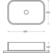 Раковина-чаша Azario 60 см AZ-78625, мрамор - фото 3