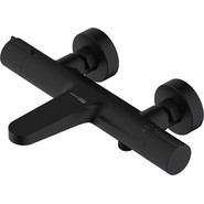 Смеситель для ванны с термостатом WasserKraft Elbe 7411 Thermo, черный - фото 