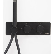 Смеситель для душа с термостатом WasserKraft Elbe 7488 Thermo, черный - фото 2