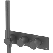 Смеситель для душа с термостатом WasserKraft Elbe 7488 Thermo, черный - фото 