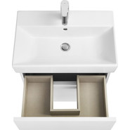 Тумба подвесная с раковиной Roca Oleta 60 см A857639501, белый матовый - фото 4