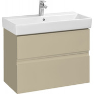 Тумба подвесная с раковиной Roca Oleta 80 см A857640515, капучино - фото 