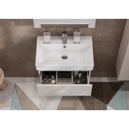 Тумба подвесная с раковиной Roca Oleta 80 см A857640515, капучино - фото 4