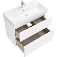 Тумба подвесная с раковиной Roca Oleta 80 см A857640501, белый матовый - фото 4