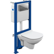 Инсталляция с подвесным унитазом Cersanit City Co Dpl Eo Slim A64121 (кнопка Estetica хром глянцевый) - фото 