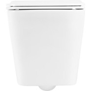 Унитаз подвесной безободковый Belbagno Due BB3103CHR/SC с крышкой микролифт - фото 4