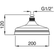 Верхний душ Cezares Margot CZR-SP8-20-BLC 200х200 мм, белый глянцевый/хром - фото 2