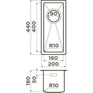 Мойка кухонная Omoikiri Taki 20-U/IF-GB (4997015) 1,2 мм, графит, Цвет производителя: графит - фото 2