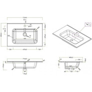 Тумба подвесная с раковиной BelBagno KRAFT-700-2C-SO-CG 70 см, Cemento Grigio - фото 6