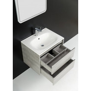 Тумба подвесная с раковиной BelBagno KRAFT-700-2C-SO-CG 70 см, Cemento Grigio - фото 3