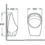 Писсуар подвесной сенсорный CeramaLux X560S - фото 6