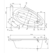 Ванна акриловая Santek Эдера 170x100 см R 1.WH50.1.663 - фото 4