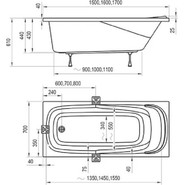 Ванна акриловая Ravak Vanda II 150х70 см CO11000000, Размер - мм: 1500х700 - фото 4