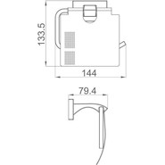 Держатель для туалетной бумаги Gappo G0703-6, цвет чёрный - фото 2